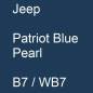 Preview: Jeep, Patriot Blue Pearl, B7 / WB7.